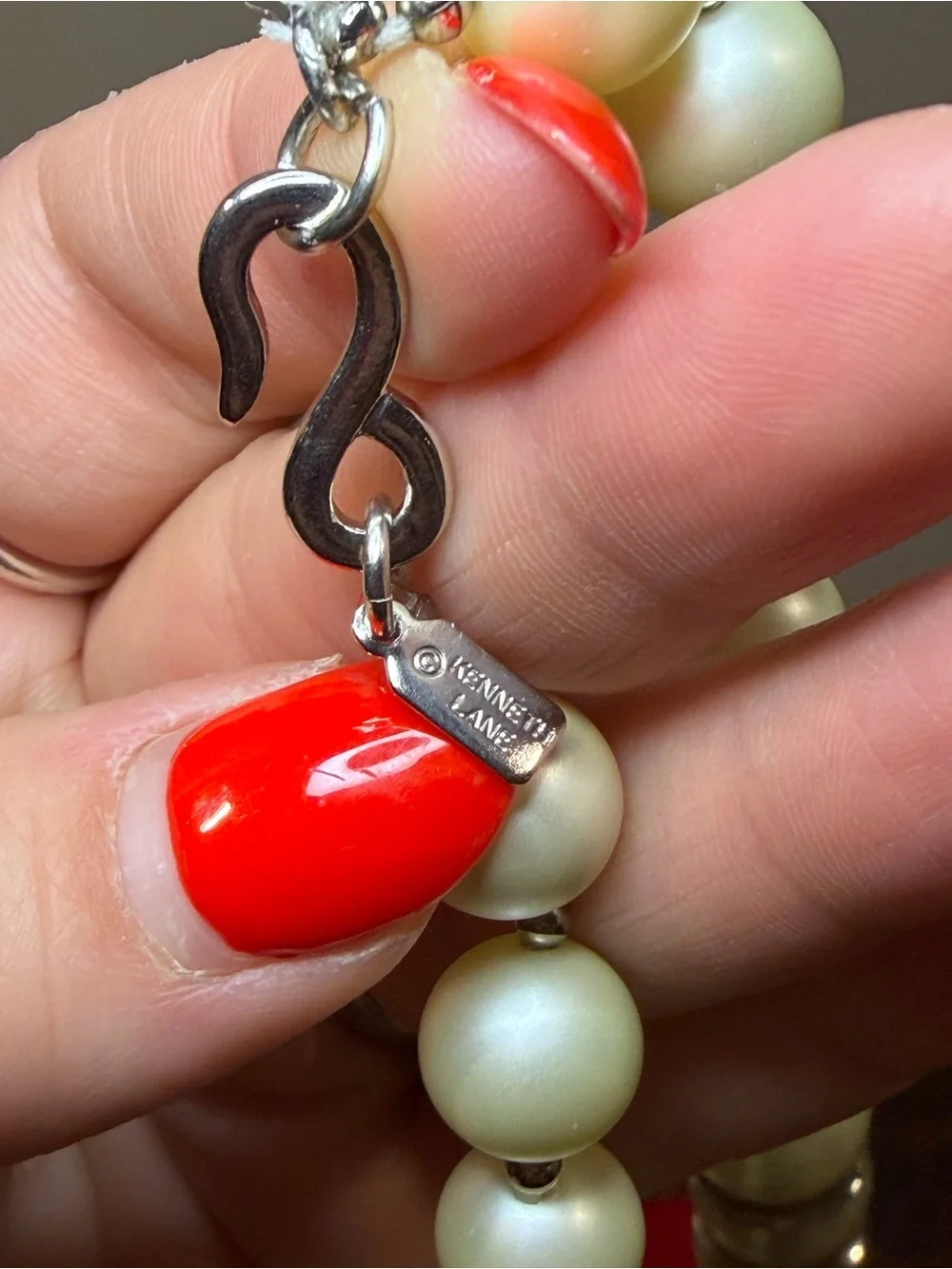 Kenneth Jay Lane Ivory Pearl Bead Necklace